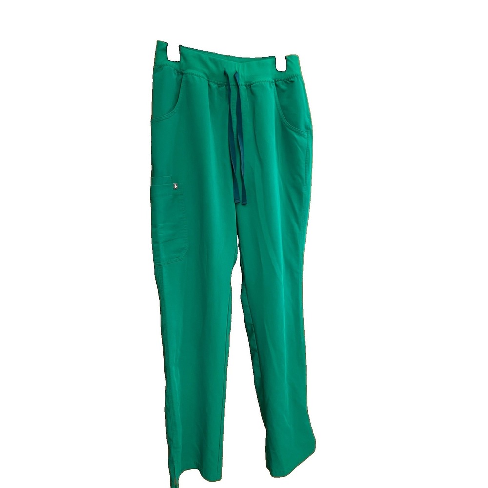 FIGS Technical Collection Womens Scrub Pants Green Sz Med/Tall